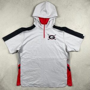 Georgia Bulldogs UGA Hoodie Mens XL Gray Short Sleeve BSN Sport Collegiate Golf